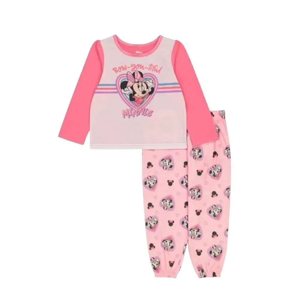 NWT Disney Junior Minnie Mouse 2 Piece Pajama Set 2T